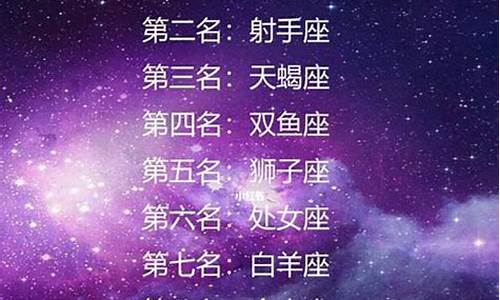 十二星座各方面排行_十二星座各方面排行表